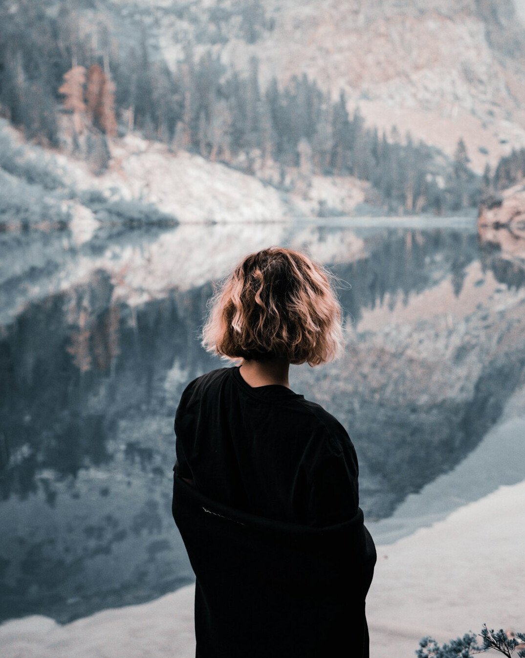 person reflecting on personal growth
