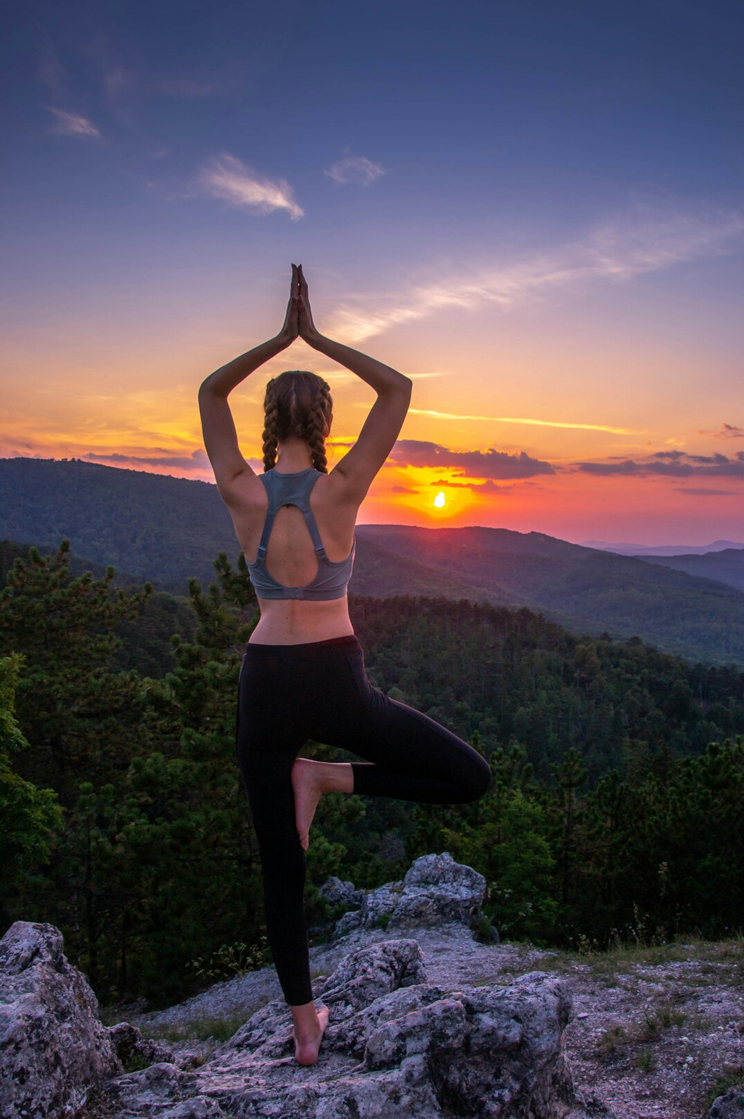 sunrise meditation pose